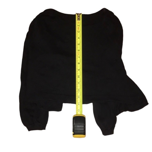 Liz Lange Maternity Black Cropped Cardigan Sweater Size Small - Picture 6 of 6